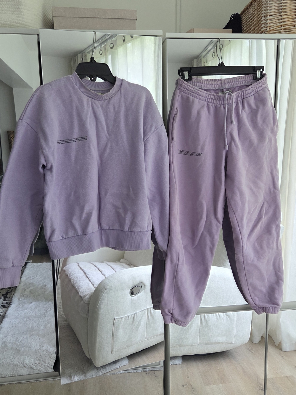 Pangaia Lavender Sweatshirt and Jogger Set